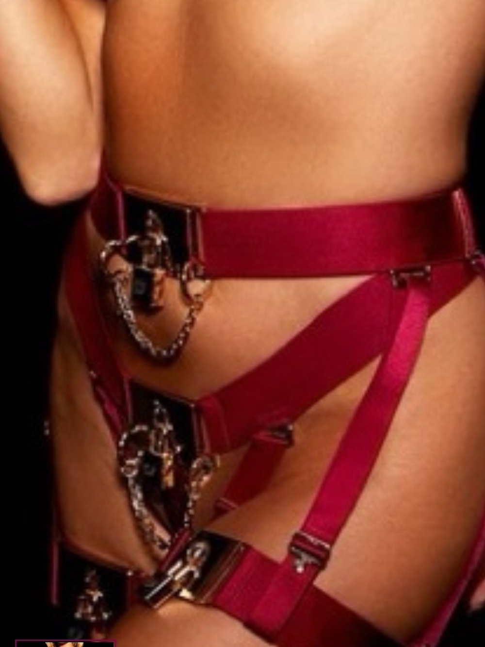 Honey Birdette Garter Thong Choker Size M Garter S Thong Use Good Condition